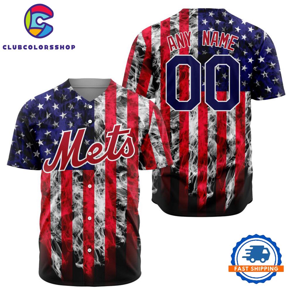MLB New York Mets Special Independence Day 4th Of July Design Baseball Jersey