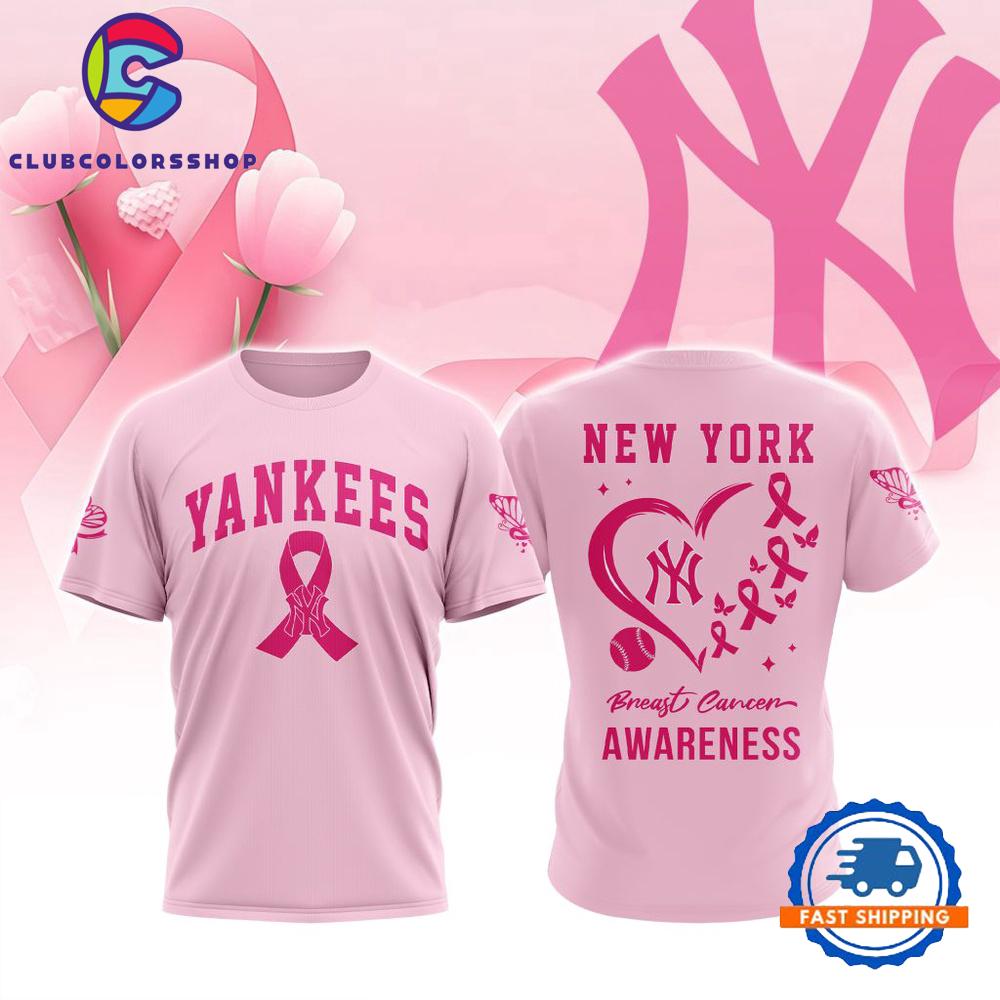 MLB New York Yankees Pink Breast Cancer Awareness Design T Shirt, Hoodie, Sweatshirt