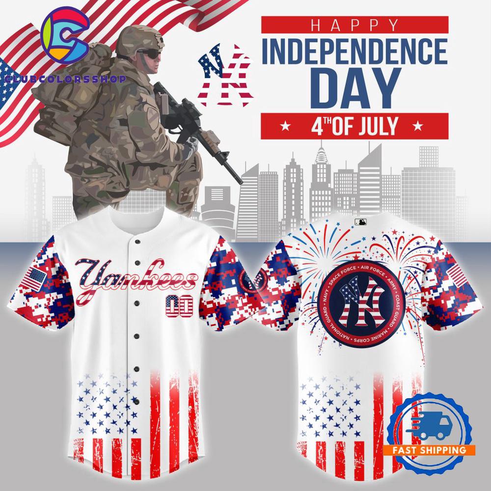 MLB New York Yankees The 4th Of July Military Baseball Jersey