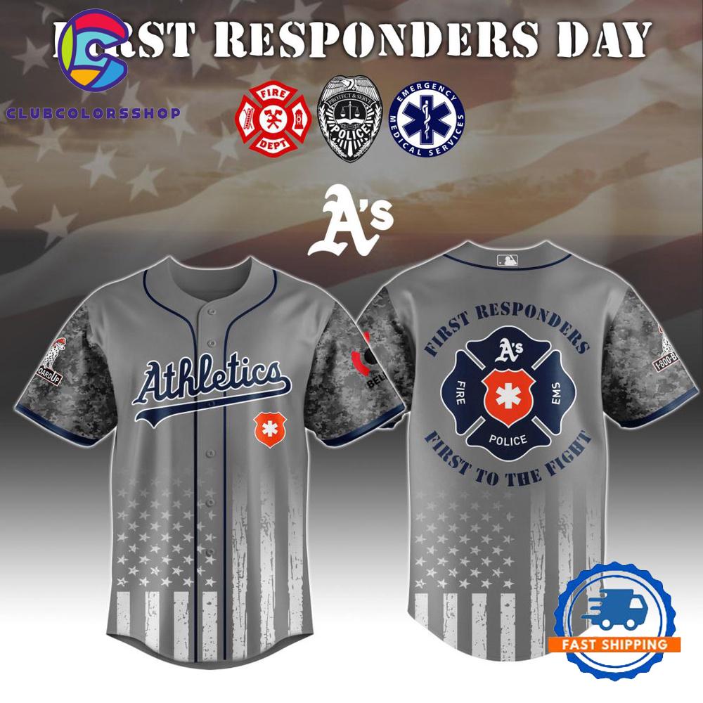 MLB Oakland Athletics First Responders Day Baseball Jersey