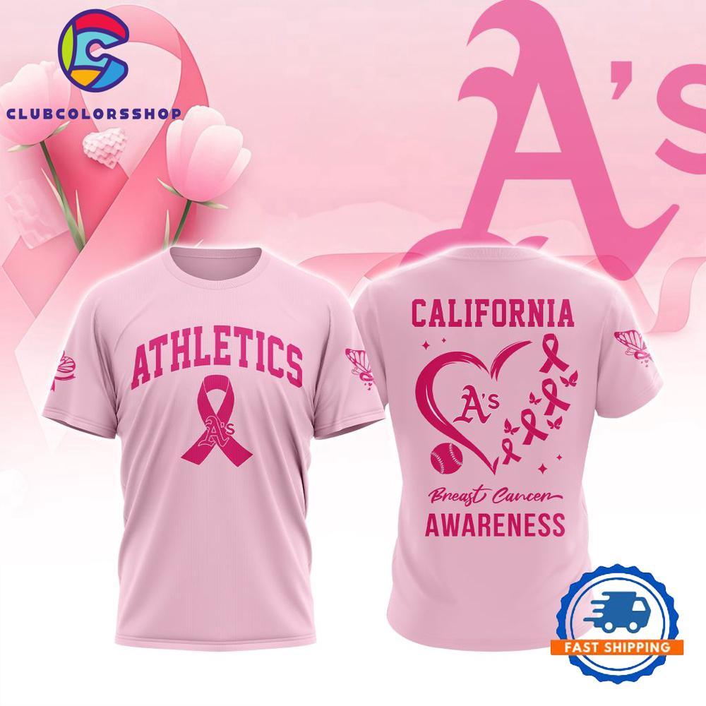 MLB Oakland Athletics Pink Breast Cancer Awareness Design T Shirt, Hoodie, Sweatshirt