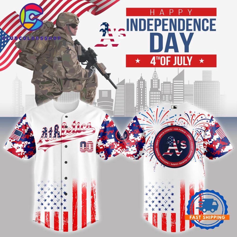 MLB Oakland Athletics The 4th Of July Military Baseball Jersey