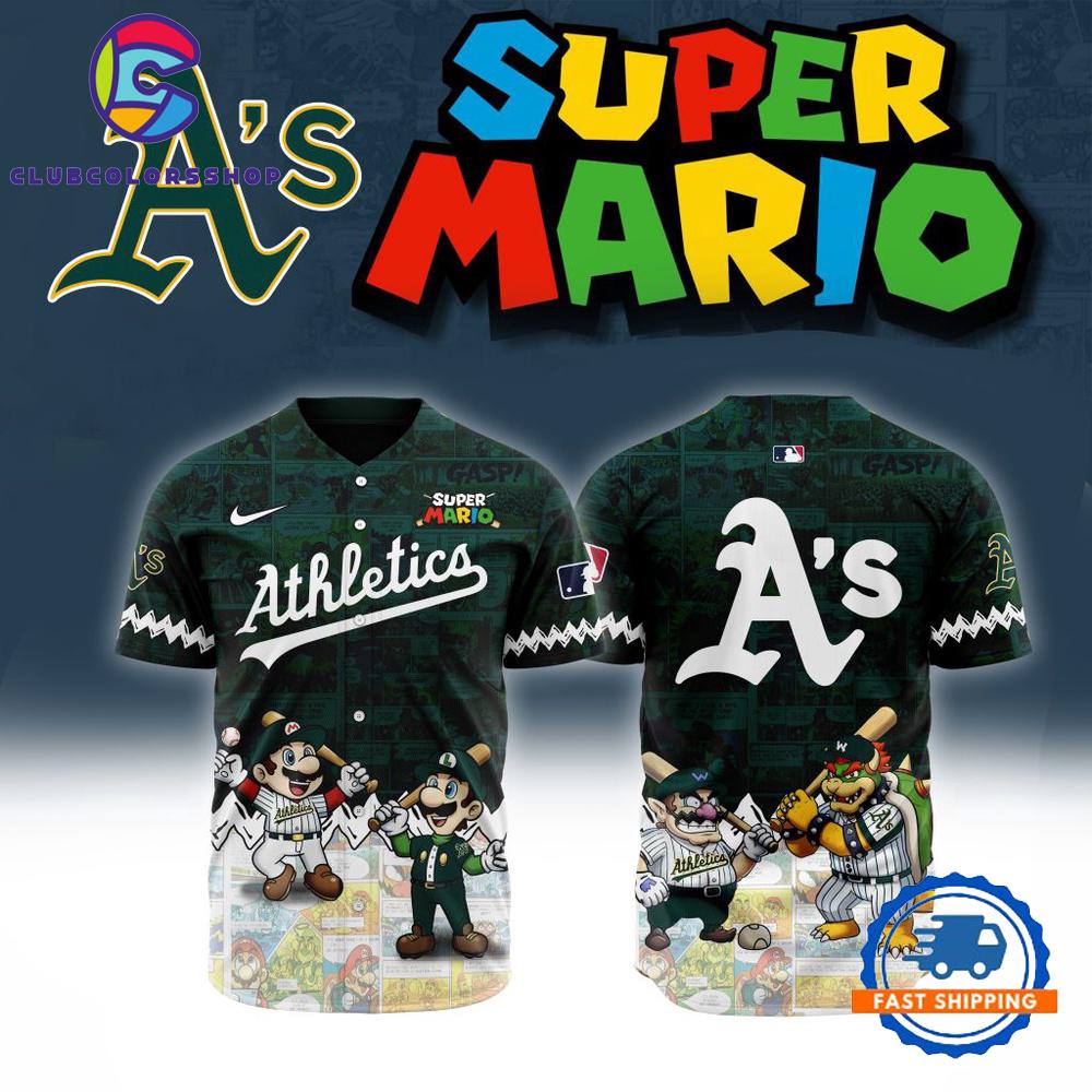 MLB Oakland Athletics x Super Mario Baseball Jersey