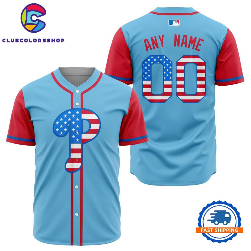 MLB Philadelphia Phillies Special 4th Of July Baseball Jersey