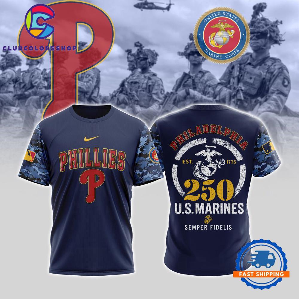 MLB Philadelphia Phillies USMC 250th Birthday Design T Shirt, Hoodie, Sweatshirt