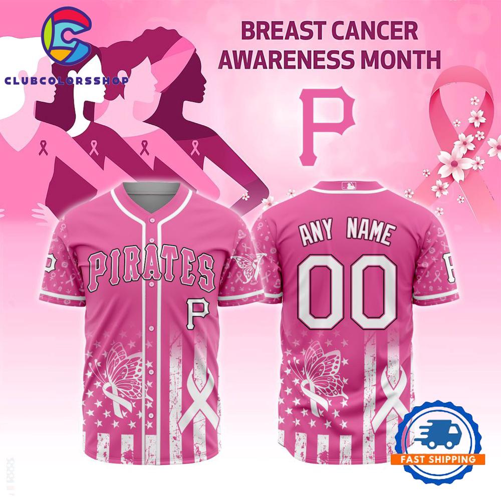 MLB Pittsburgh Pirates Breast Cancer Awareness Design Baseball Jersey