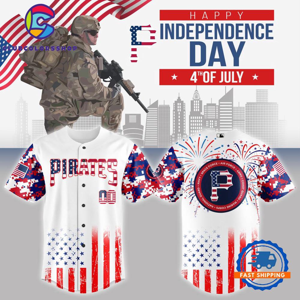 MLB Pittsburgh Pirates The 4th Of July Military Baseball Jersey