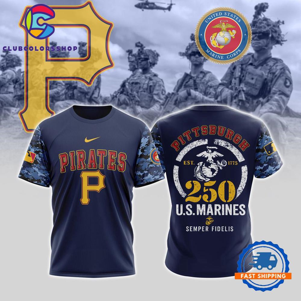 MLB Pittsburgh Pirates USMC 250th Birthday Design T Shirt, Hoodie, Sweatshirt