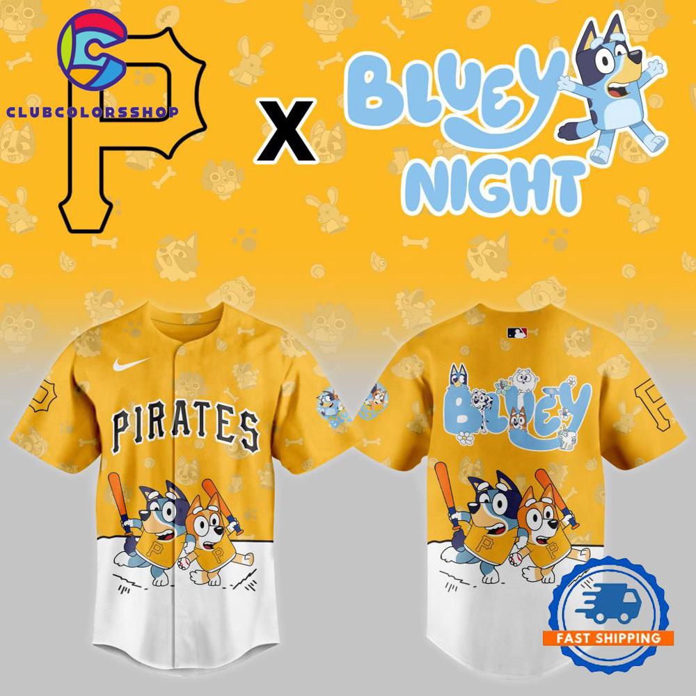 MLB Pittsburgh Pirates x Bluey Night Design Baseball Jersey