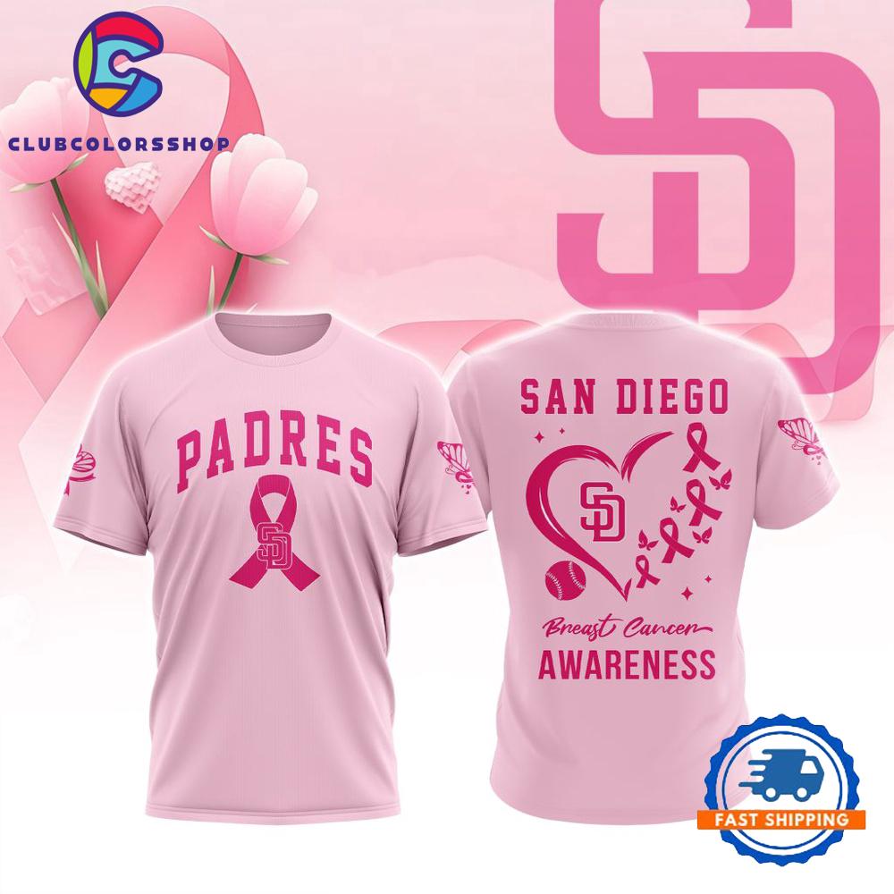 MLB San Diego Padres Pink Breast Cancer Awareness Design T Shirt, Hoodie, Sweatshirt