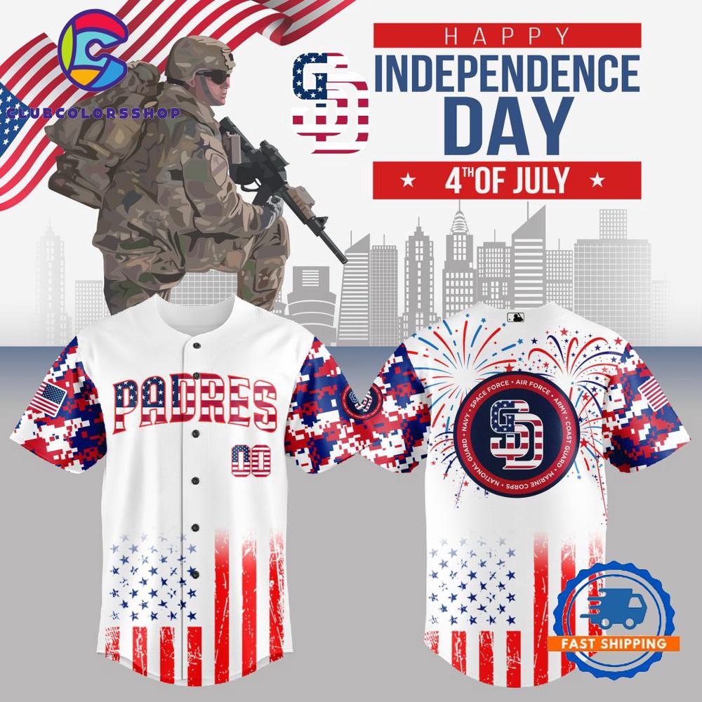 MLB San Diego Padres The 4th Of July Military Baseball Jersey