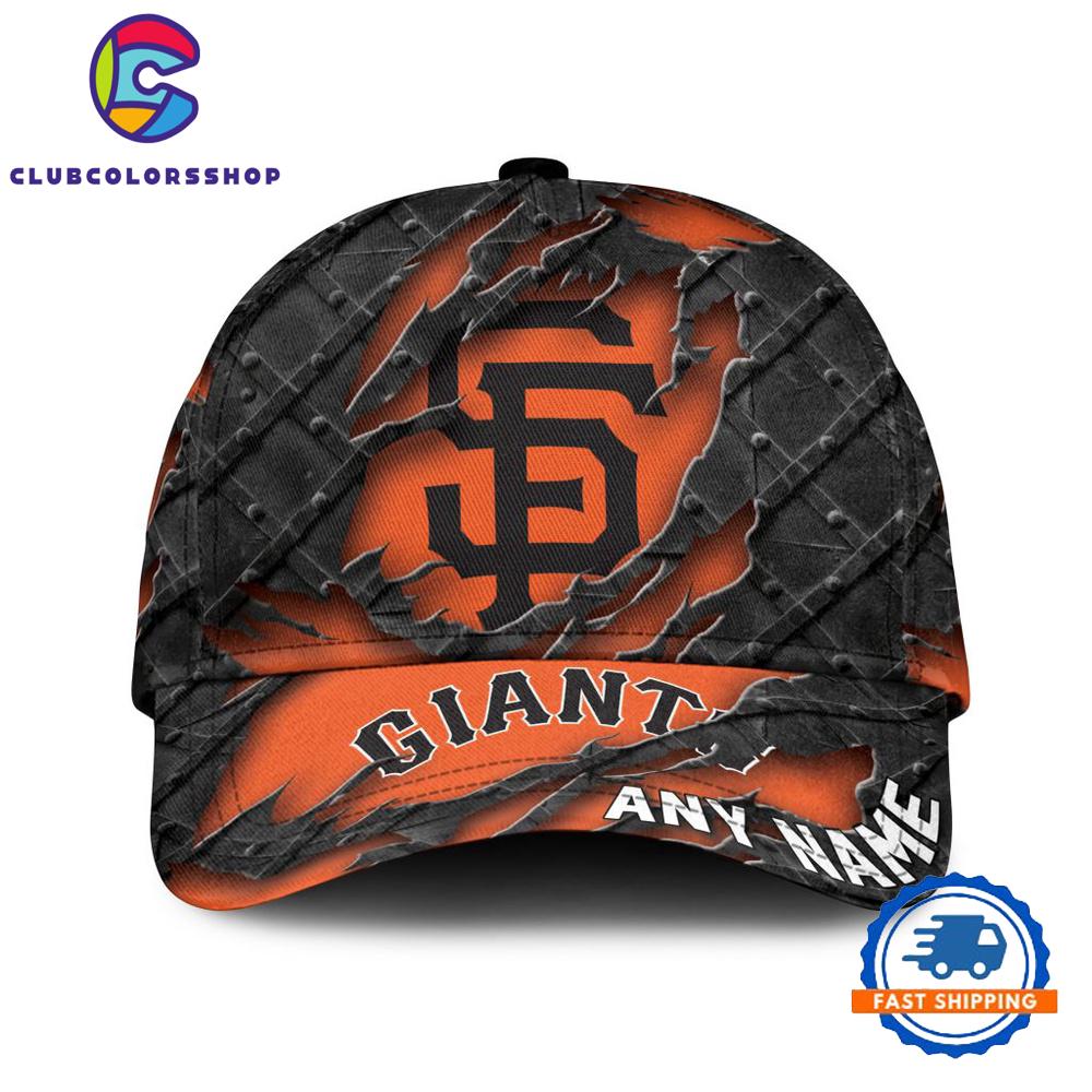 MLB San Francisco Giants Custom Name Black Metal Design Classic Cap
