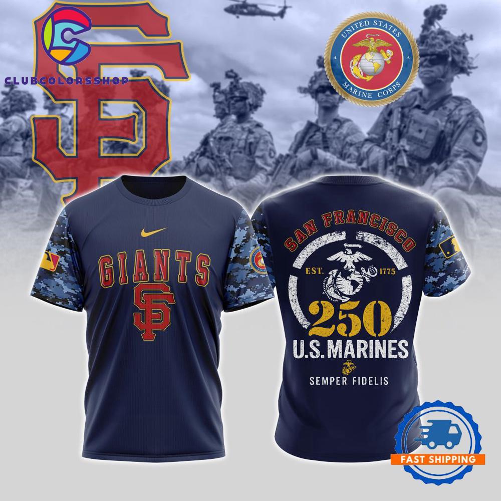 MLB San Francisco Giants USMC 250th Birthday Design T Shirt, Hoodie, Sweatshirt