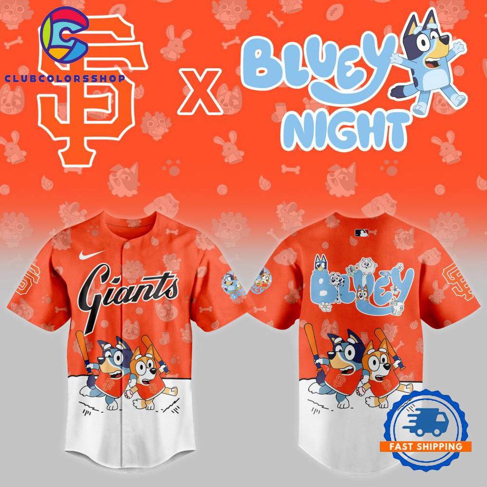 MLB San Francisco Giants x Bluey Night Design Baseball Jersey