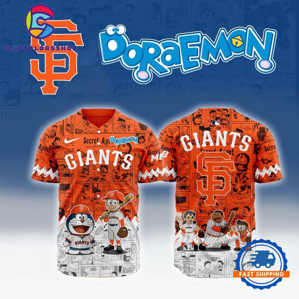 MLB San Francisco Giants x Doraemon Design Baseball Jersey