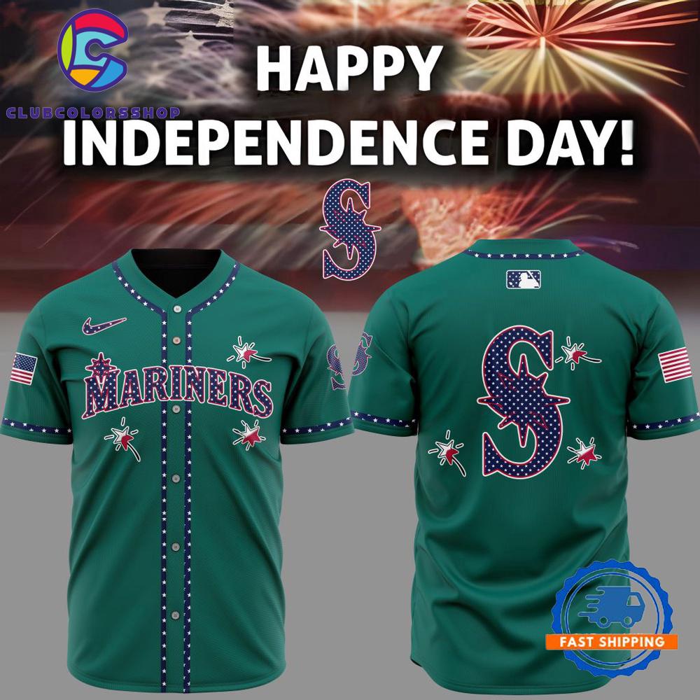 MLB Seattle Mariners Happy Independence Day Baseball Jersey