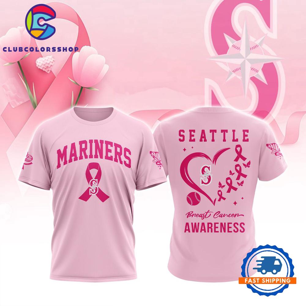 MLB Seattle Mariners Pink Breast Cancer Awareness Design T Shirt, Hoodie, Sweatshirt