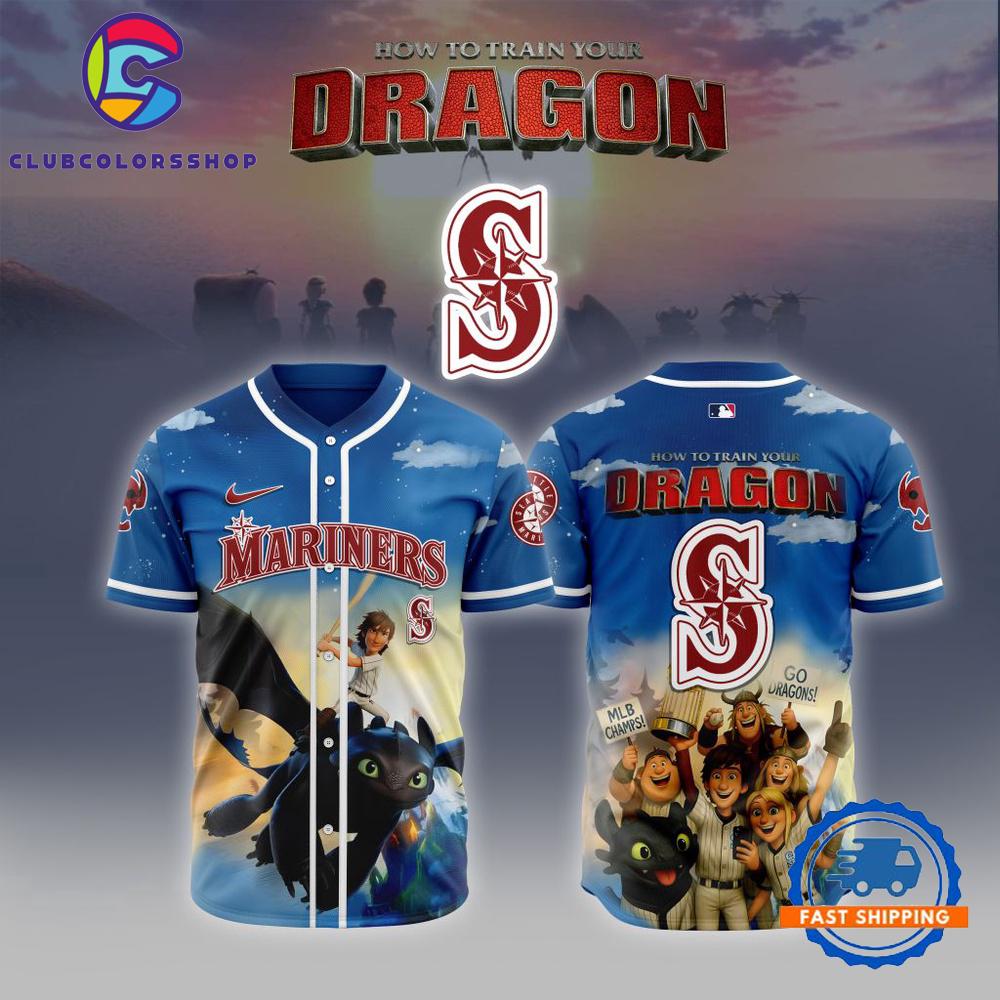 MLB Seattle Mariners How To Train Your Dragon Baseball Jersey