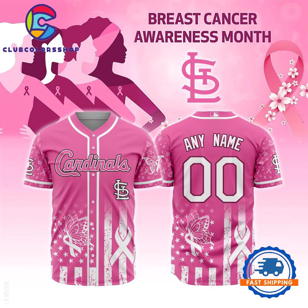 MLB St. Louis Cardinals Breast Cancer Awareness Design Baseball Jersey