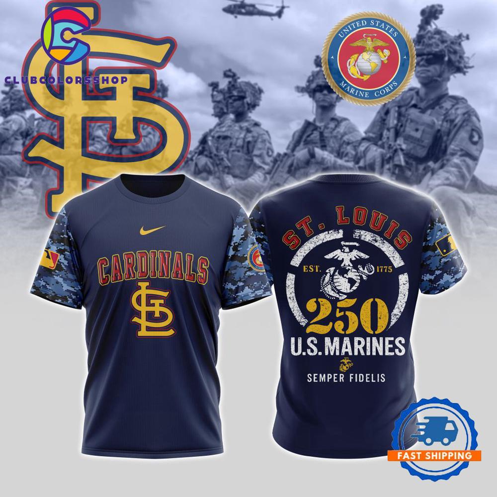 MLB St. Louis Cardinals USMC 250th Birthday Design T Shirt, Hoodie, Sweatshirt