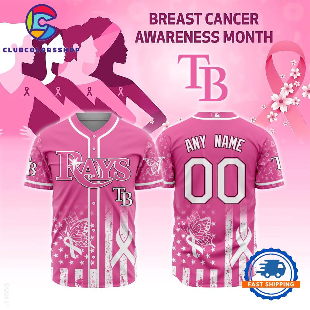 MLB Tampa Bay Rays Breast Cancer Awareness Design Baseball Jersey