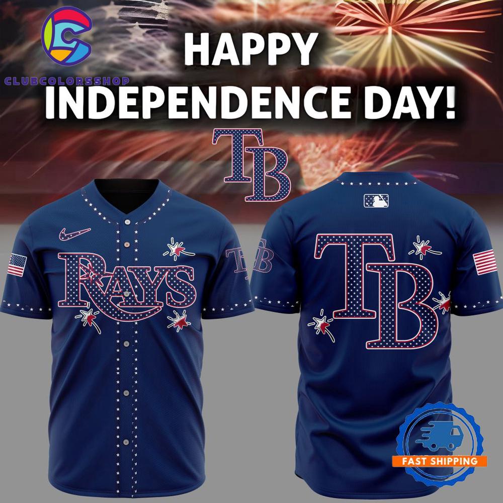 MLB Tampa Bay Rays Happy Independence Day Baseball Jersey