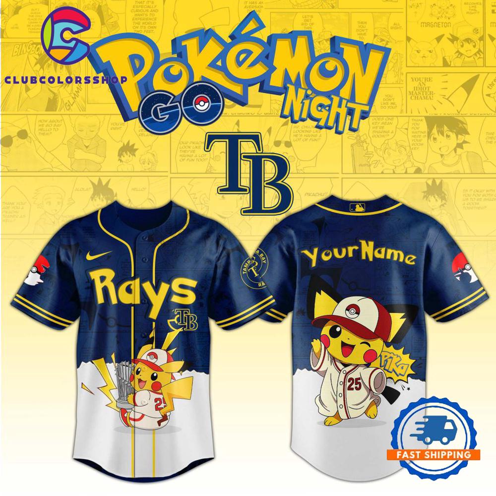 MLB Tampa Bay Rays Pokemon GO Night Design Baseball Jersey