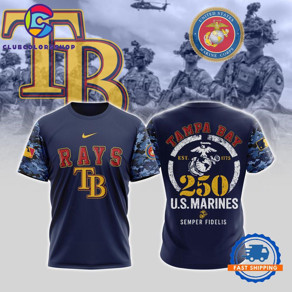MLB Tampa Bay Rays USMC 250th Birthday Design T Shirt, Hoodie, Sweatshirt