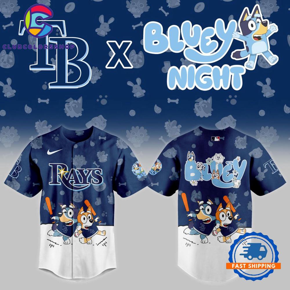 MLB Tampa Bay Rays x Bluey Night Design Baseball Jersey