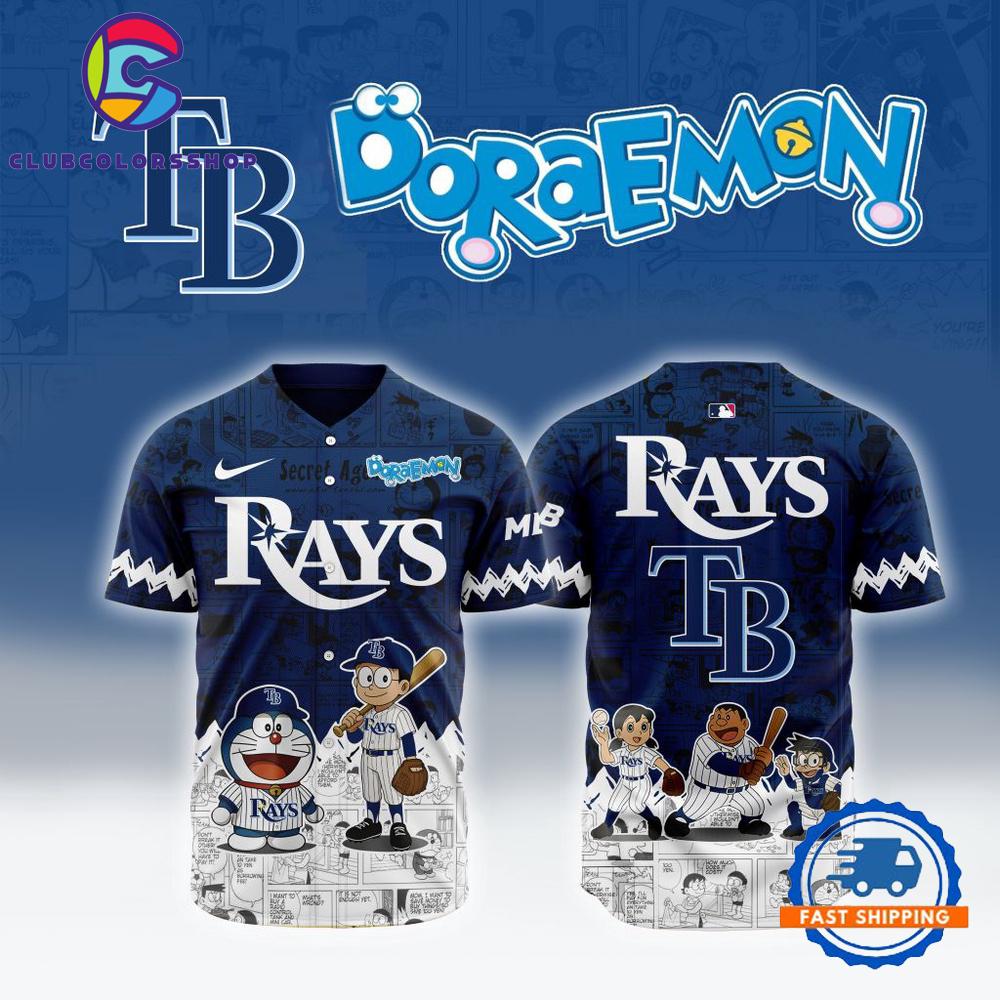 MLB Tampa Bay Rays x Doraemon Design Baseball Jersey