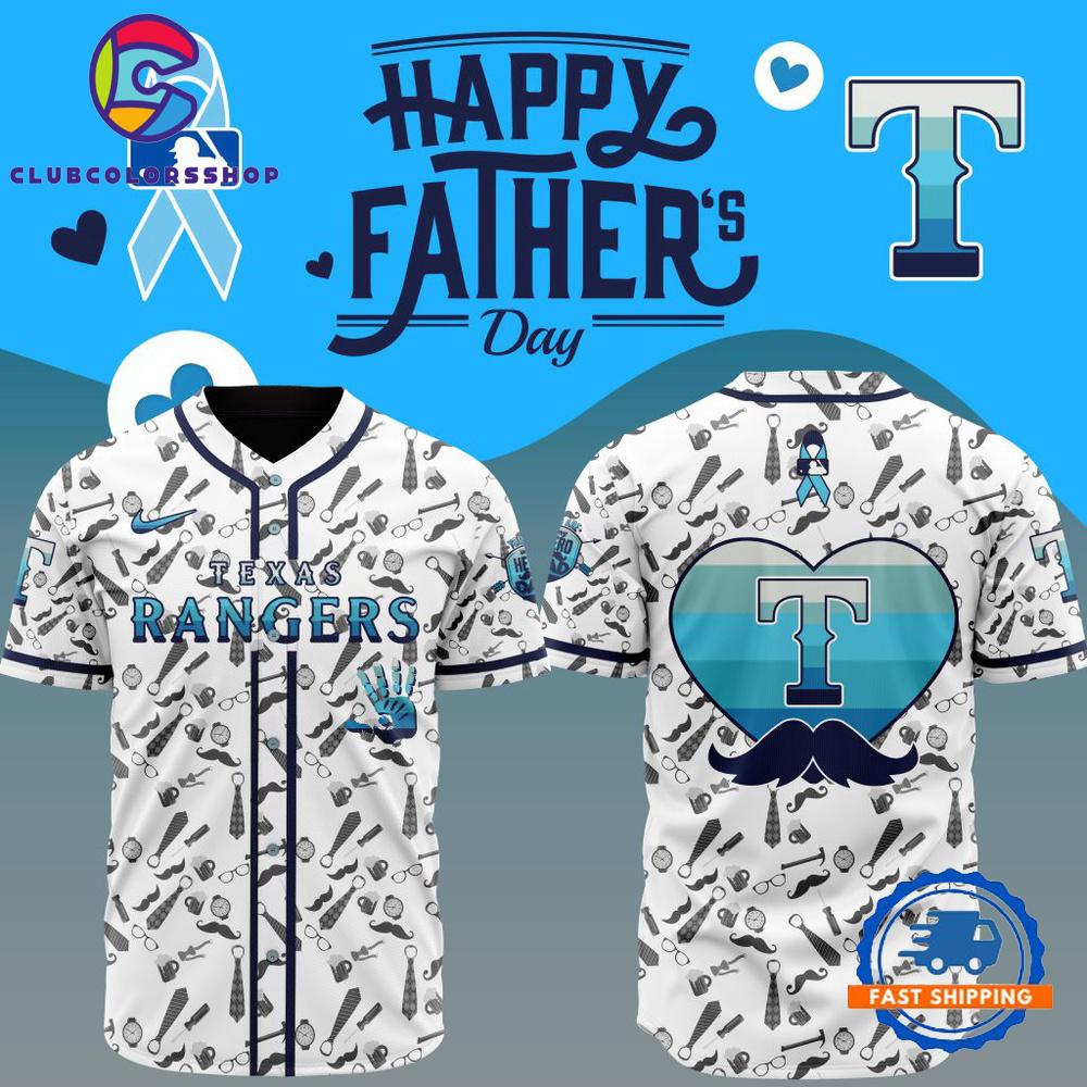 MLB Texas Rangers Happy Father’s Day Baseball Jersey