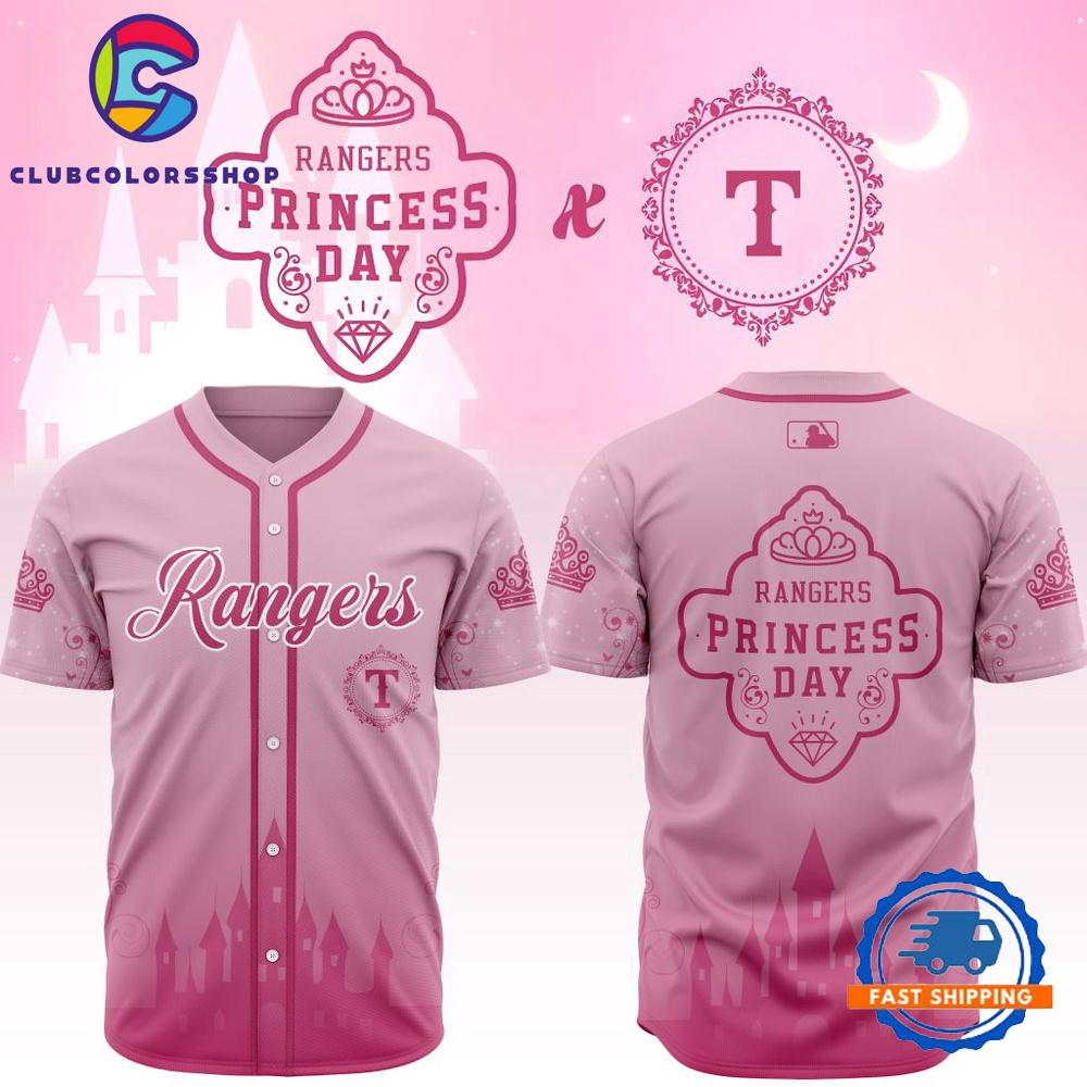 MLB Texas Rangers Princess Day Design Baseball Jersey