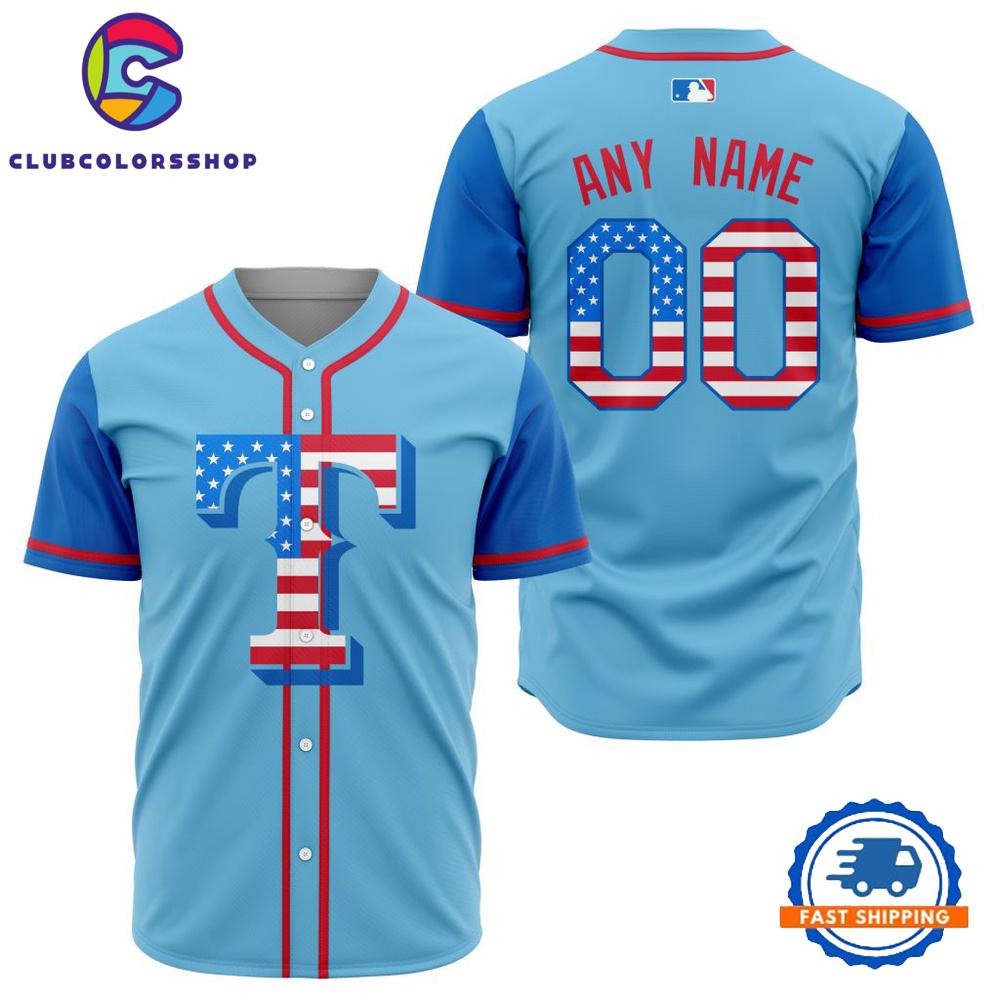 MLB Texas Rangers Special 4th Of July Baseball Jersey