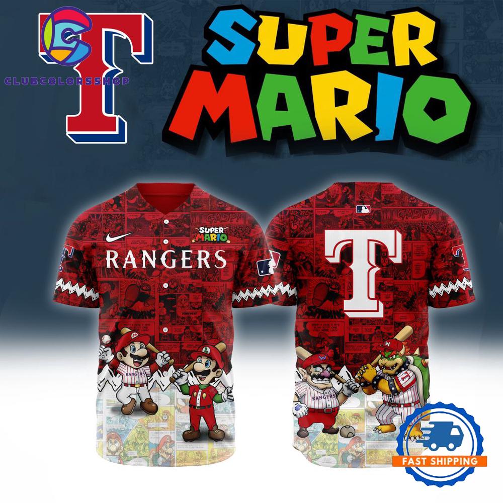 MLB Texas Rangers x Super Mario Baseball Jersey