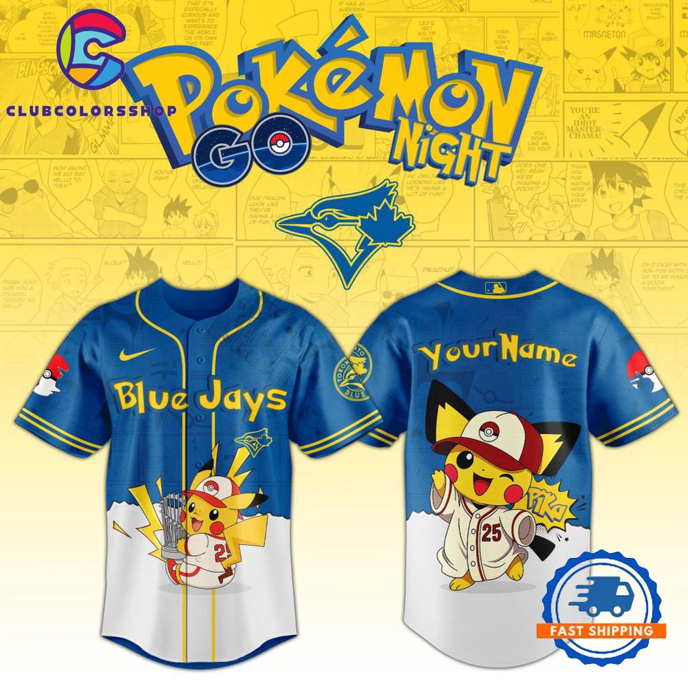MLB Toronto Blue Jays Pokemon GO Night Design Baseball Jersey