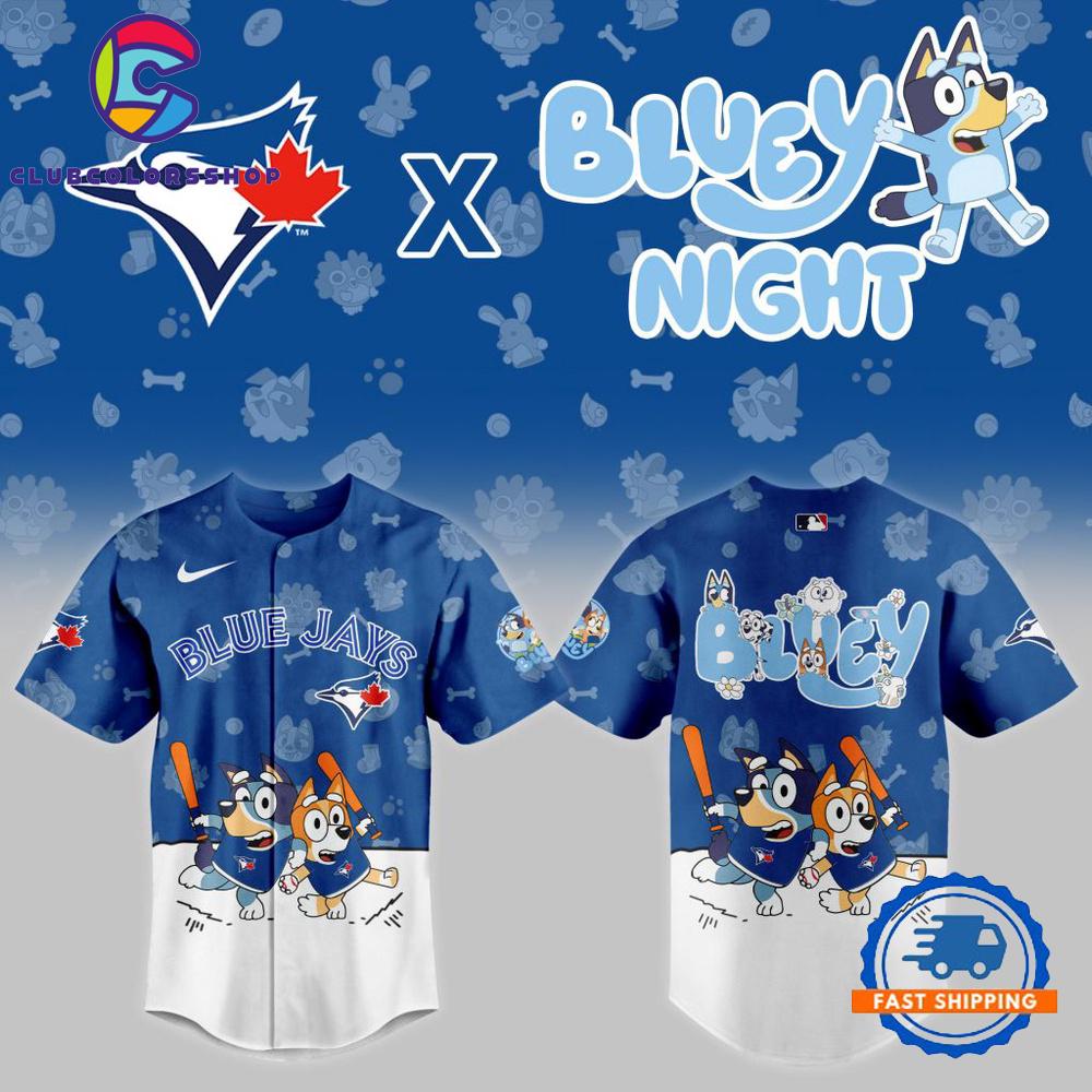 MLB Toronto Blue Jays x Bluey Night Design Baseball Jersey