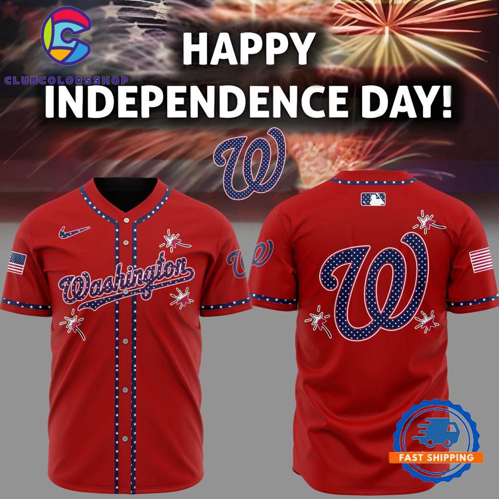MLB Washington Nationals Happy Independence Day Baseball Jersey