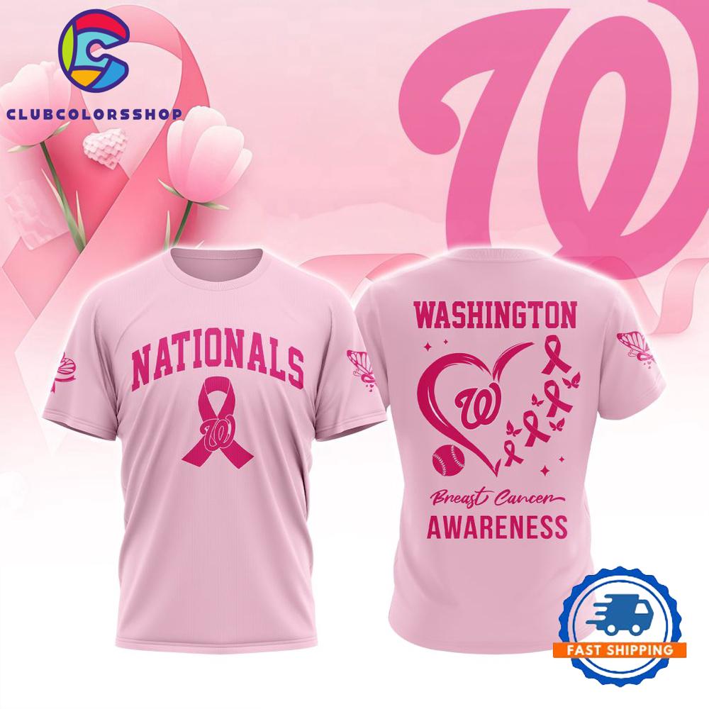 MLB Washington Nationals Pink Breast Cancer Awareness Design T Shirt, Hoodie, Sweatshirt