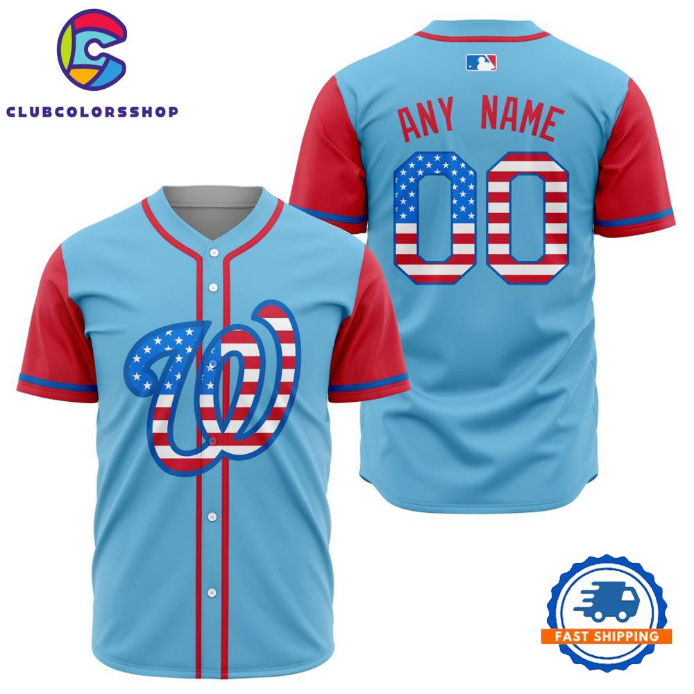 MLB Washington Nationals Special 4th Of July Baseball Jersey