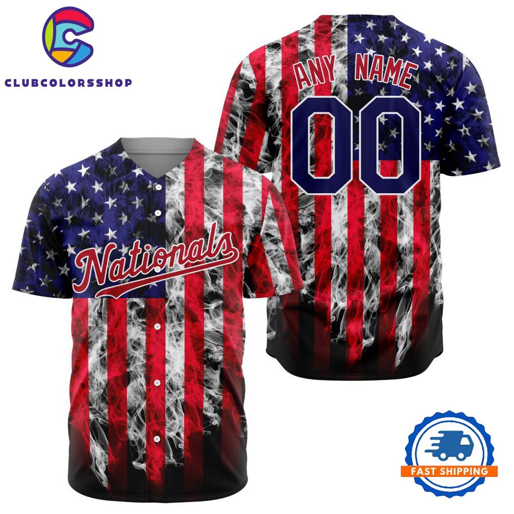 MLB Washington Nationals Special Independence Day 4th Of July Design Baseball Jersey