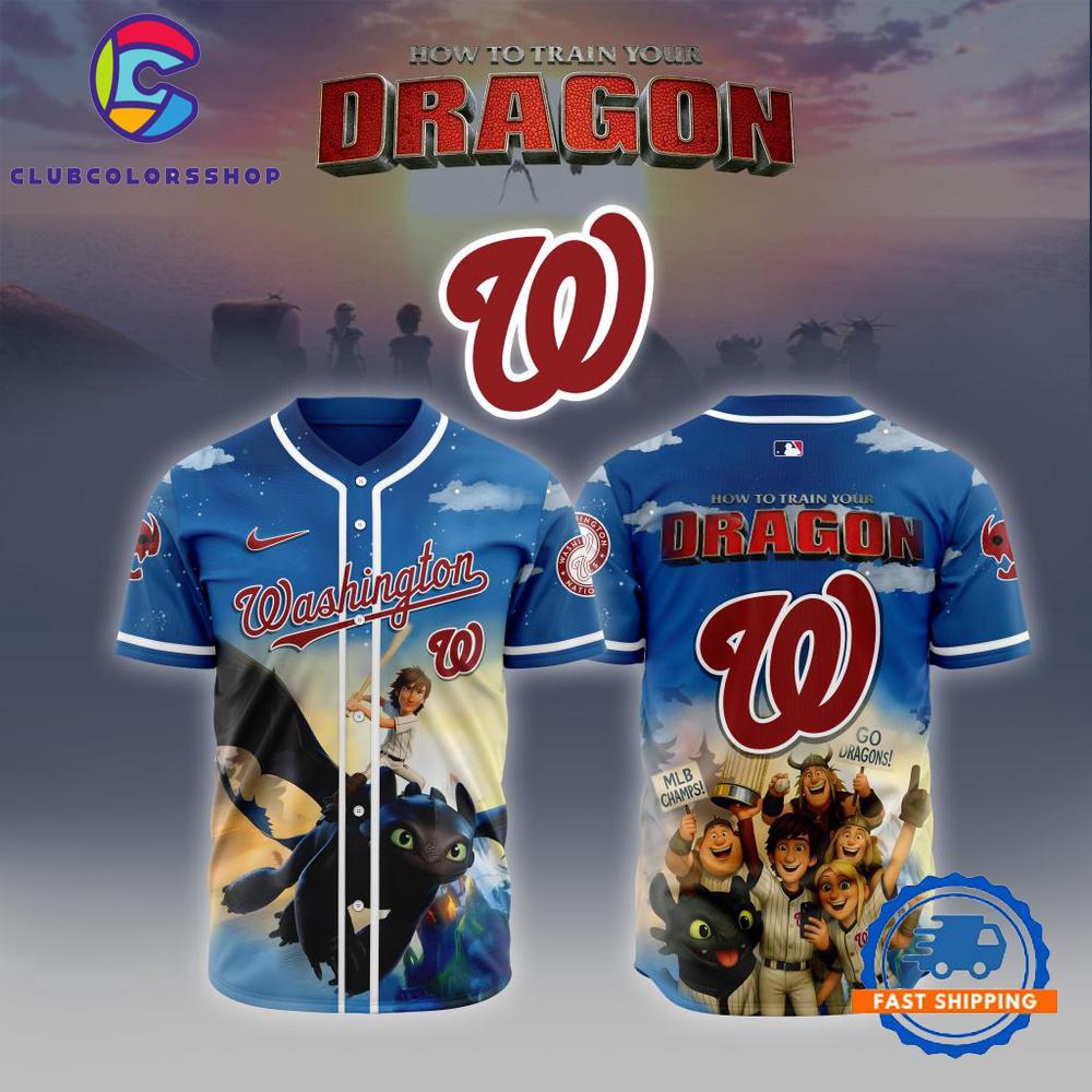 MLB Washington Nationals How To Train Your Dragon Baseball Jersey