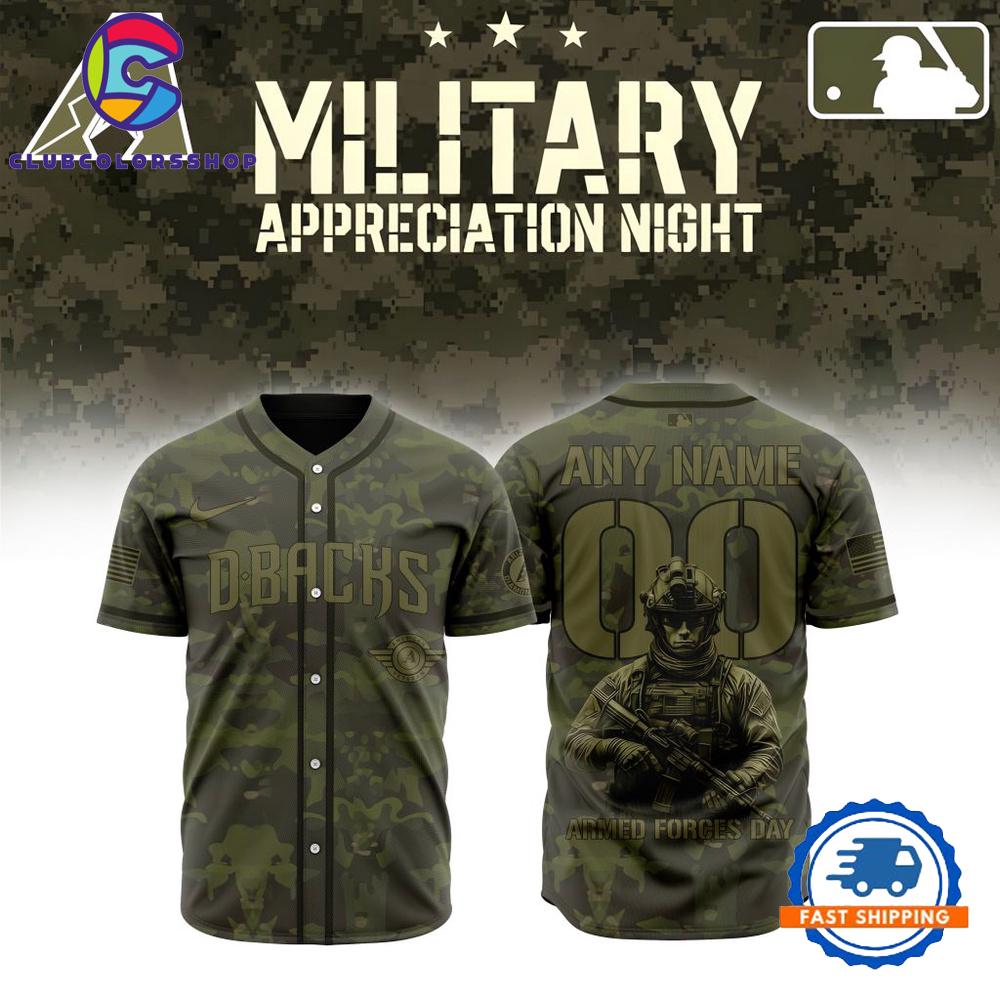 MLB Arizona Diamondbacks Military Appreciation Month Baseball Jersey