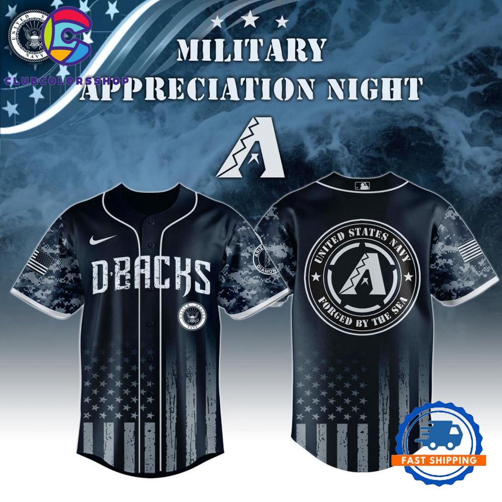 MLB Arizona Diamondbacks Navy Military Appreciation Baseball Jersey