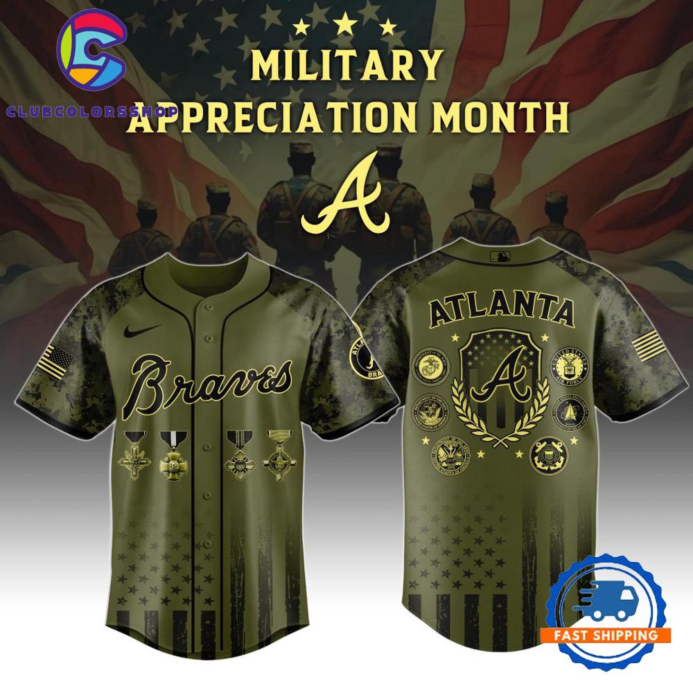 MLB Atlanta Braves Celebrate Military Appreciation Baseball Jersey
