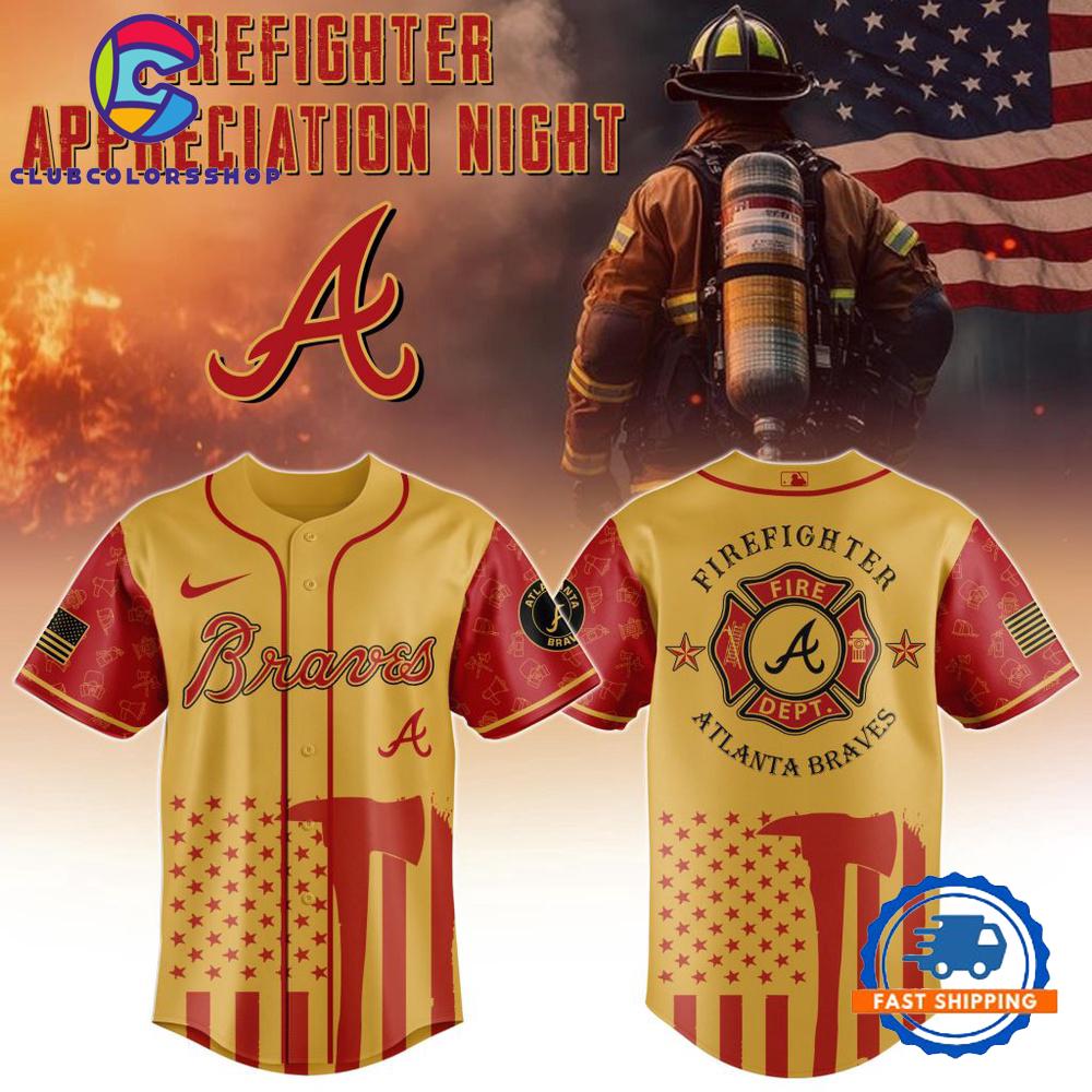 MLB Atlanta Braves Firefighter Appreciation Baseball Jersey