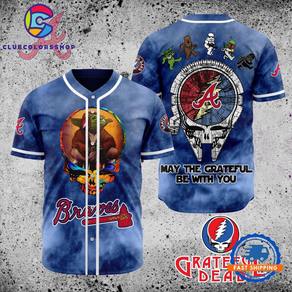 MLB Atlanta Braves Grateful Dead Baseball Jersey