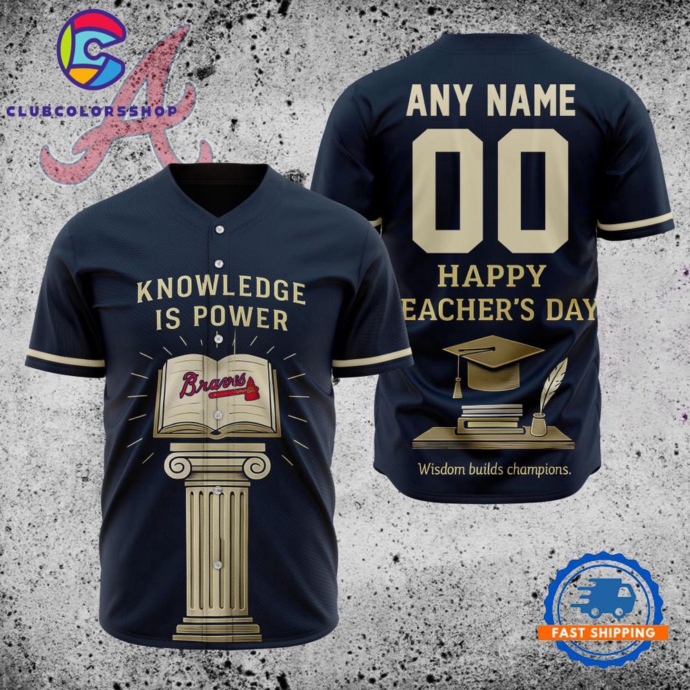 MLB Atlanta Braves Happy Teacher’s Day Baseball Jersey