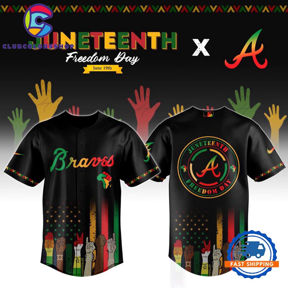 MLB Atlanta Braves Juneteenth Freedom Day Baseball Jersey
