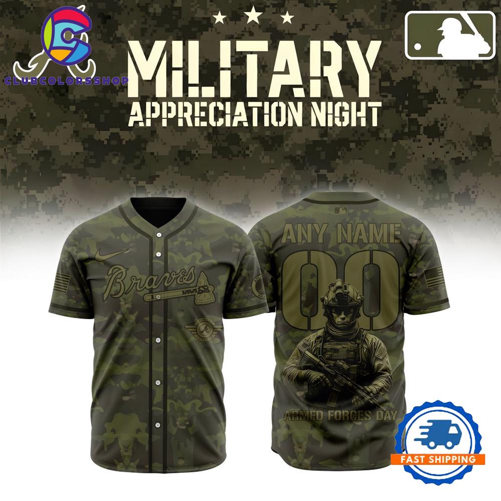 MLB Atlanta Braves Military Appreciation Month Baseball Jersey