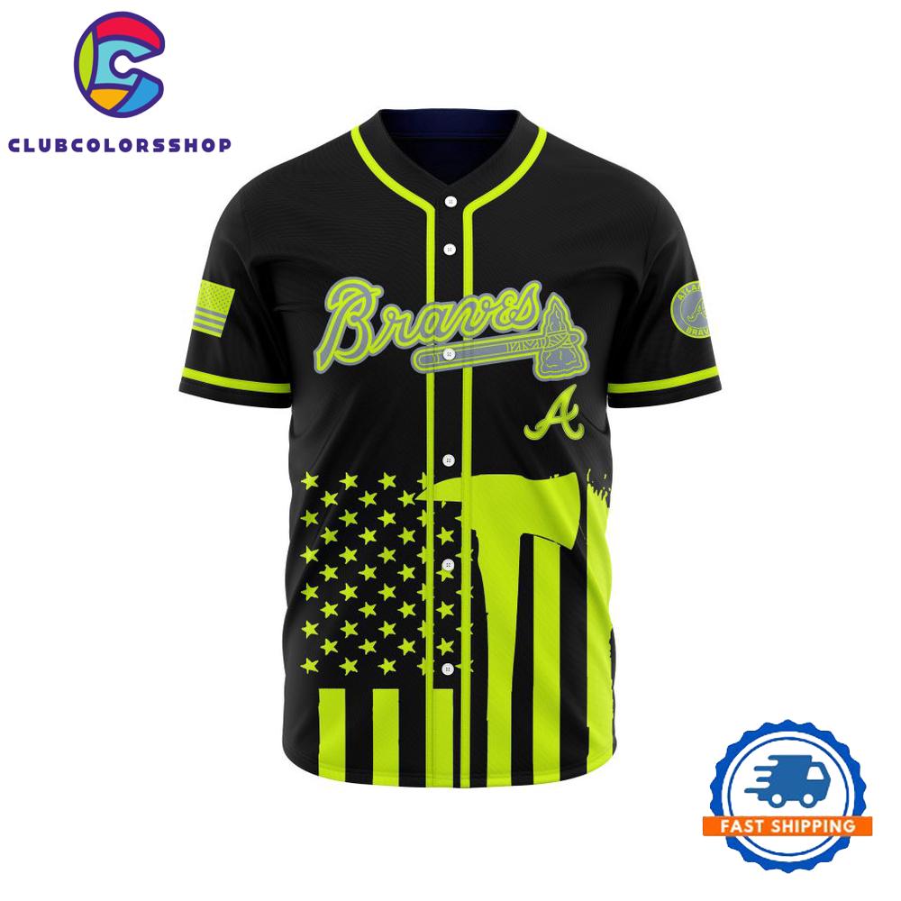 MLB Atlanta Braves Special Firefighter Design Baseball Jersey